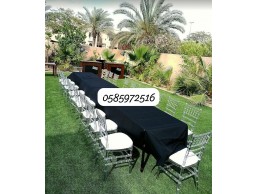 VIP Wooden Glass Tables And Chairs Rentals In Abu Dhabi 