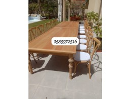 VIP Wooden Glass Tables And Chairs Rentals In Ras Al Khaimah 