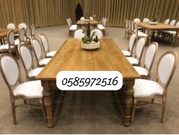 VIP Wooden & Glass Tables And Chairs Rentals In Dubai - Luxury Event Furniture