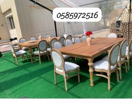 VIP Wooden & Glass Tables And Chairs Rentals In Dubai - Luxury Event Furniture  details