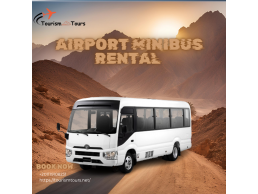 The Toyota Coaster minibus is designed with a spacious interior, ensuring a relaxing journey 