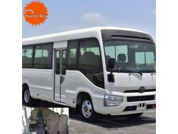 Enjoy a 15% discount on renting a Toyota Coaster minibus For family trips